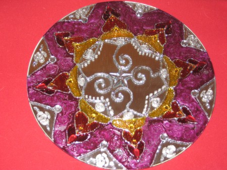 Mandala Espelho rosas