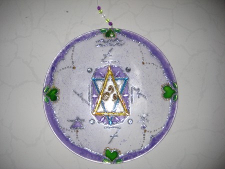 Mandala Vidro Lilás